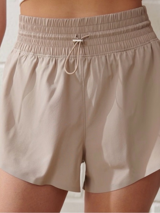 Abercrombie & Fitch Pants - Abercrombie & Fitch Smocked Waist Athletic Shorts in Light Taupe
